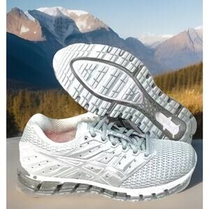 Asics Gel Quantum Gray Silver High Level Running Shoes Womens Size 10 Fast Ship